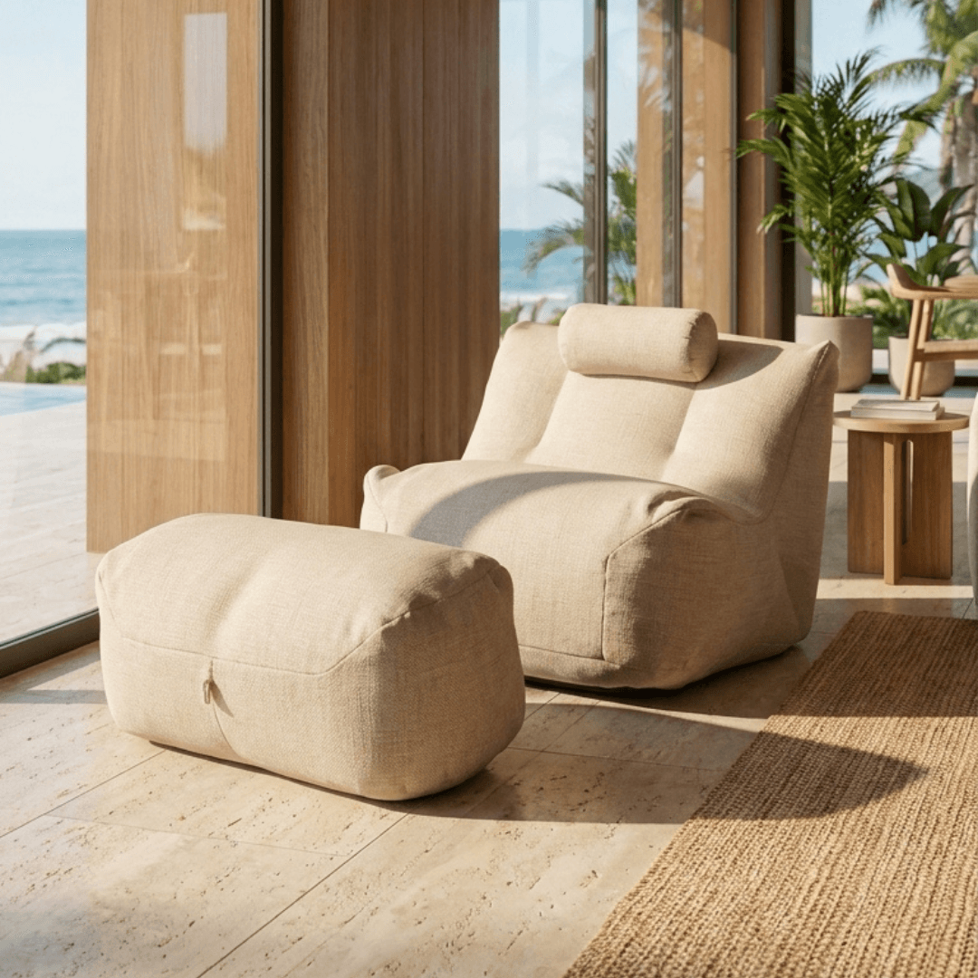 CONJUNTO FLUTUANTE ILHABELA BEGE LINHO