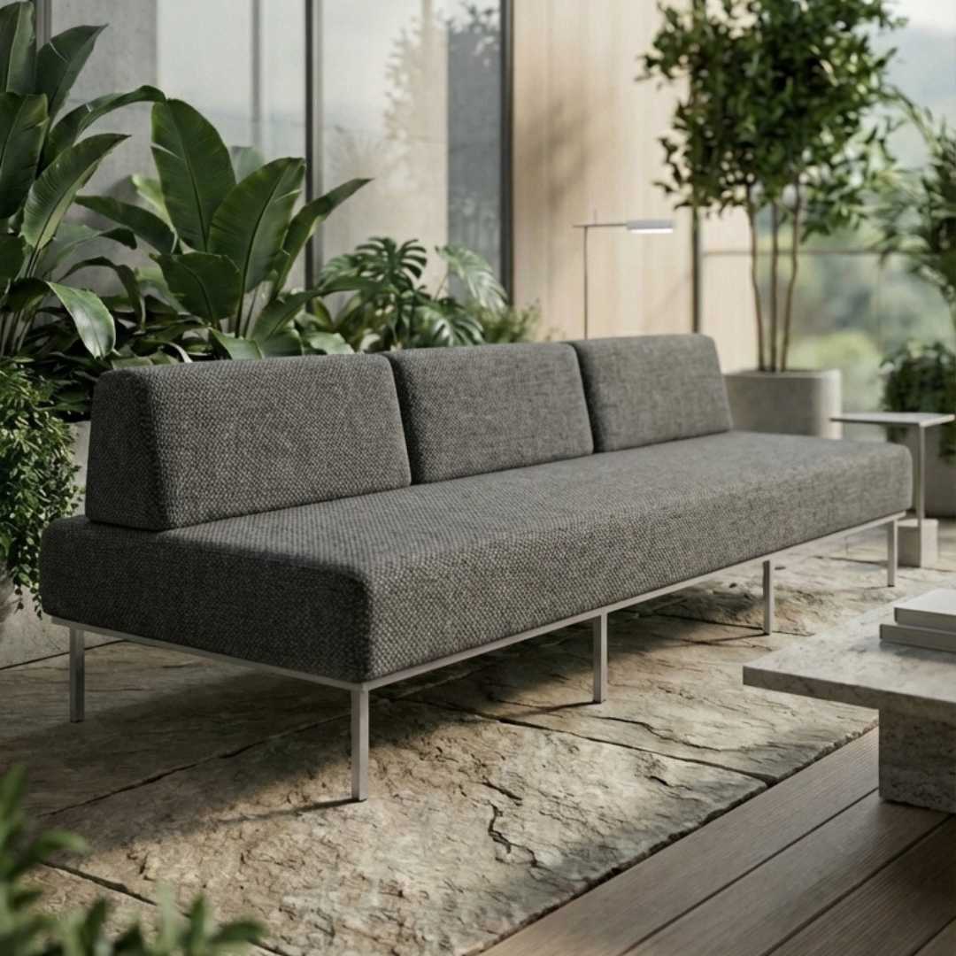 SOFÁ IPANEMA 20 - 240x90 CINZA
