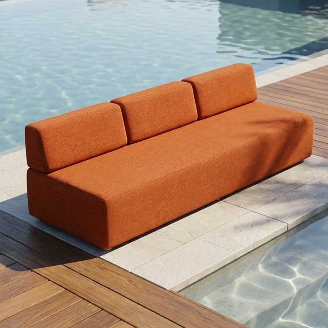 SOFÁ IPANEMA 35 - 270 COM 3 ENCOSTOS DE 90 - LARANJA